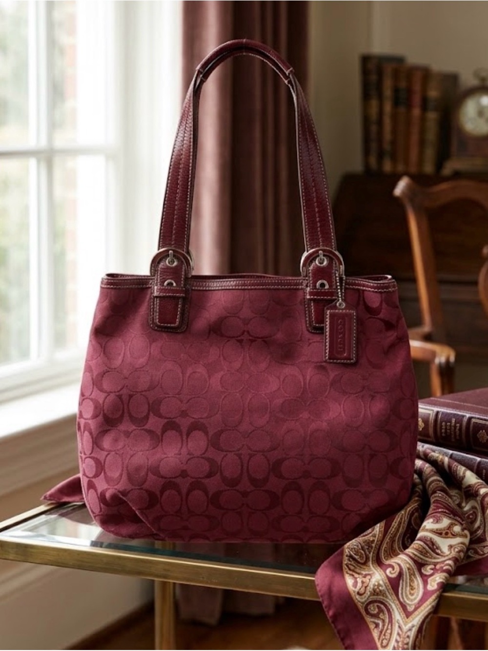 Coach Soho Signature Jacquard Tote Bag (Style F17401) Vintage Y2K